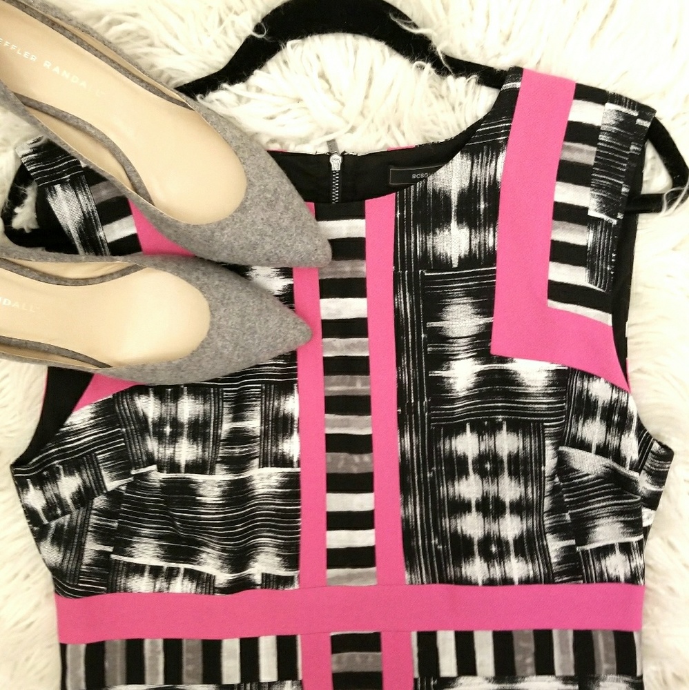 BCBG MAX AZRIA NEON OUTLINE DRESS